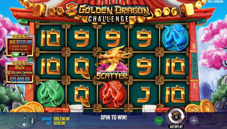 Screenshot of 8 Golden Dragon Challenge