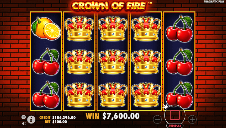 Crown of Fire slot - expanding Wilds