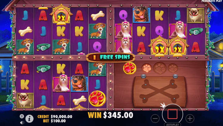 Screenshot of the slot The Dog House Multihand
