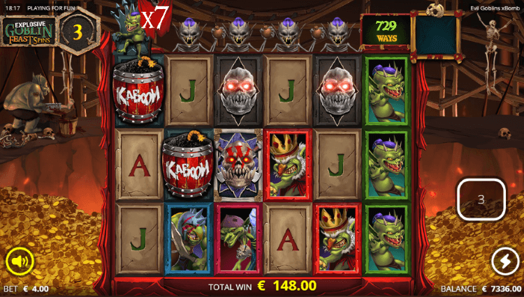 Evil Goblins slot - Goblin Feast Spins bonus feature