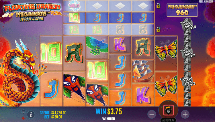 Floating Dragon Megaways slot screenshot