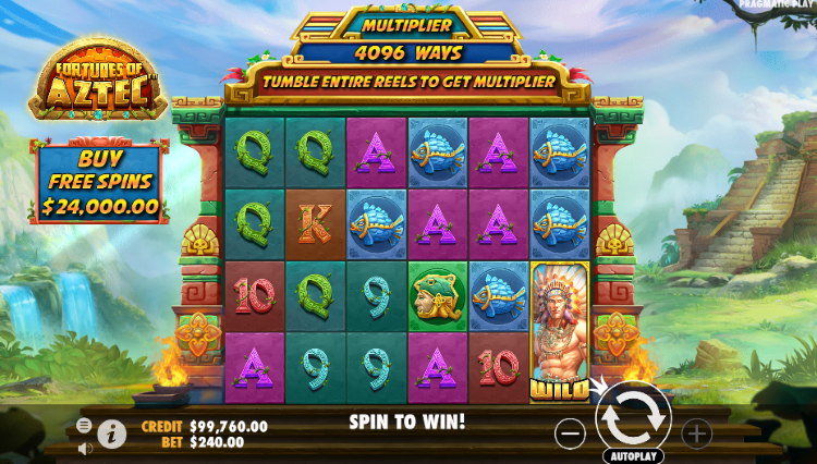 Screenshot of Fortunes of Aztec slot