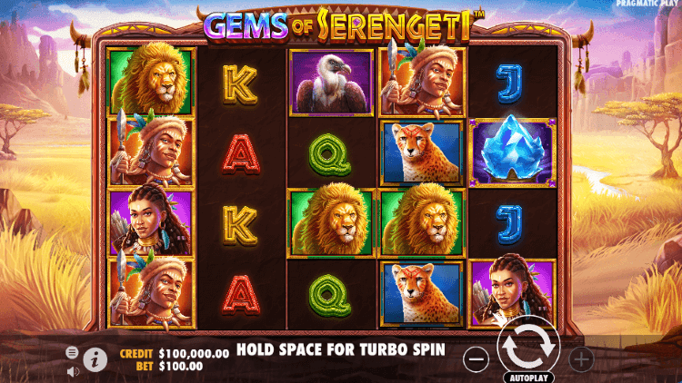 Gems Of Serengeti slot screenshot