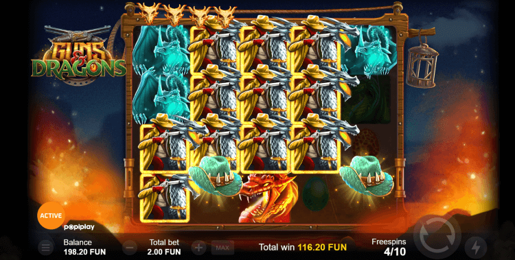 Screenshot of Guns And Dragons slot