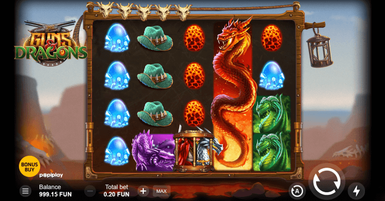 Screenshot of Guns And Dragons slot