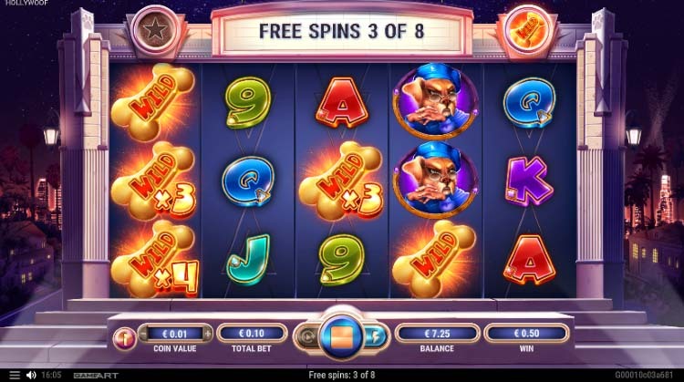 hollywoof free spins