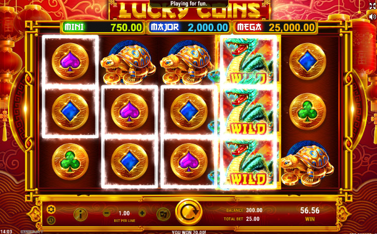 Play a Free Demo of Lucky Coins Here! This game is 90% Gold!