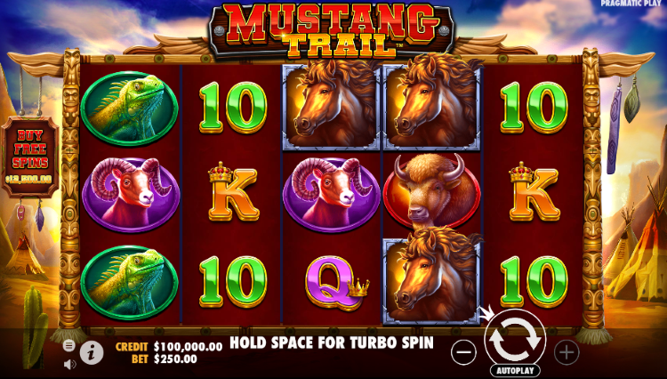 Screenshot of Mustang Trail slot
