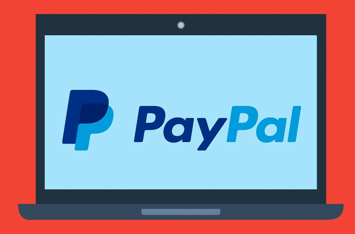 Logo of Pay Pal on a computer screen