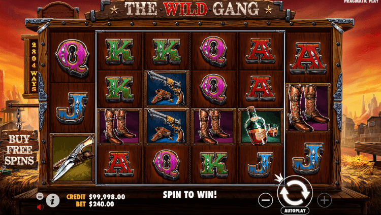 Screenshot of The Wild Gang slot
