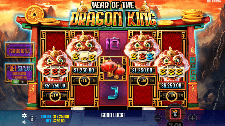 Screenshot of Year of the Dragon King slot